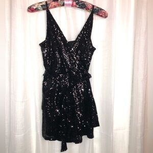 VENUS Elegant Black Sequin Romper size 8